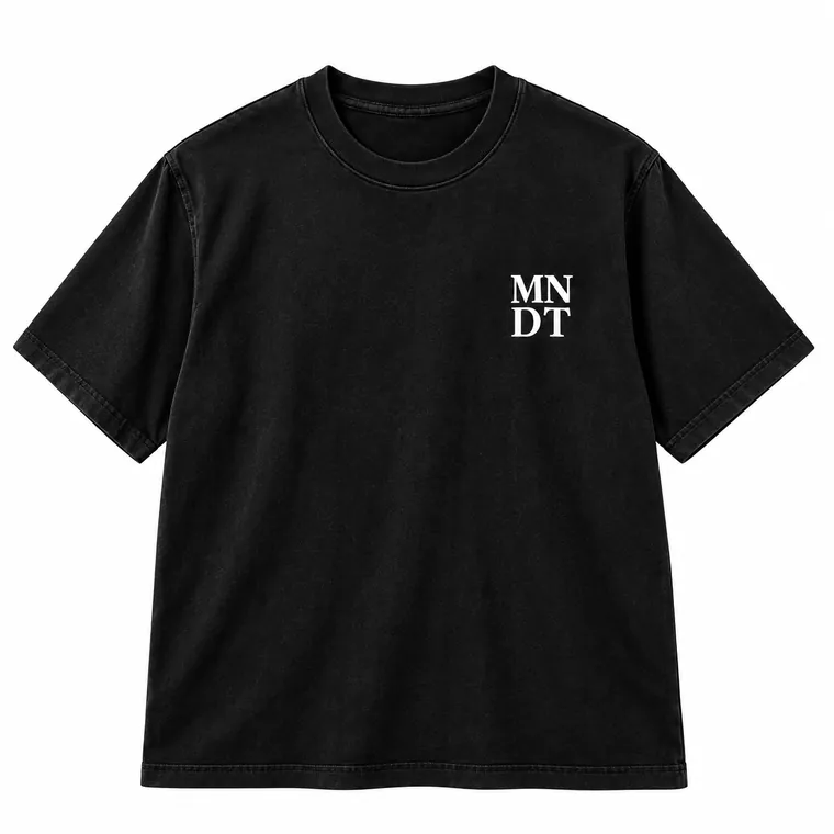 Mandate MNDT t-shirt in black, front